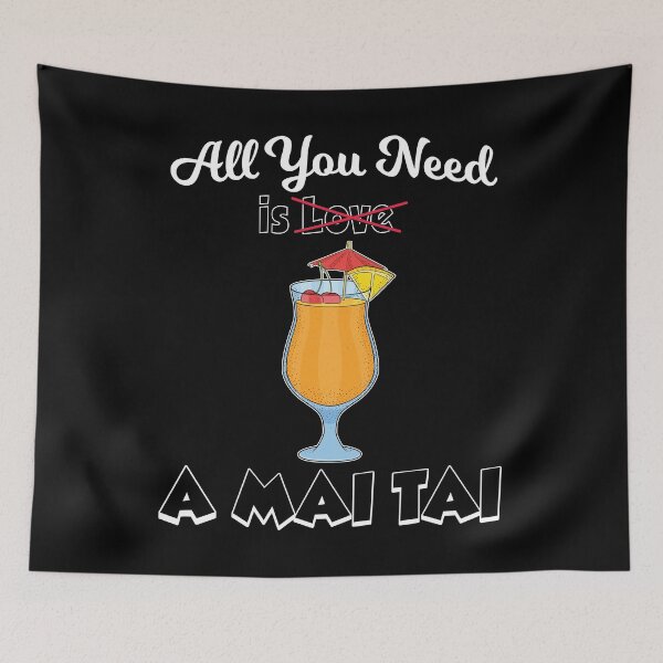 Item preview, Tiki Cocktail Pool Party All You Need Is A Mai Tai print designed and sold by jakehughes2015.