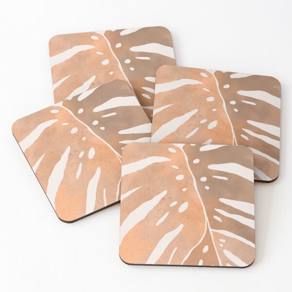 Item preview, Warm watercolor Monstera leaf designed and sold by Miss-Belle.