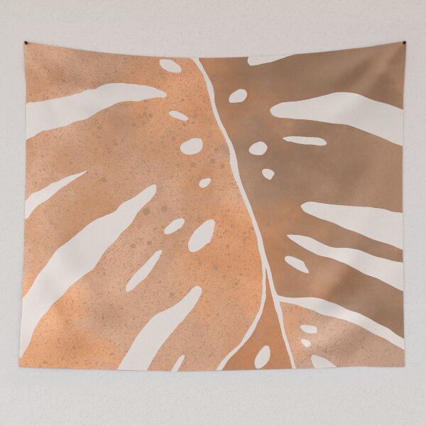Item preview, Warm watercolor Monstera leaf designed and sold by Miss-Belle.