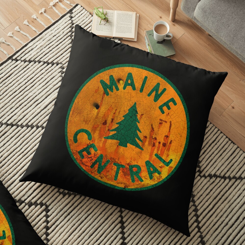 Maine Central Railway USA Floor Pillow
