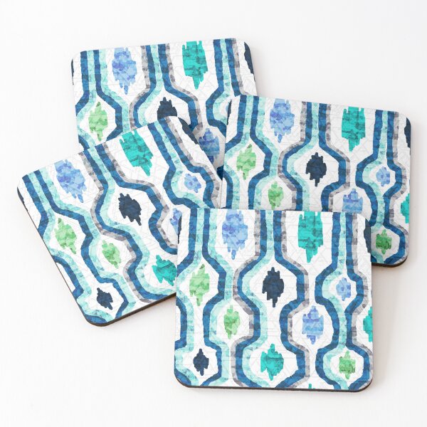 Aperçu de l'œuvre Motif textile moderne en chaîne Ikat créée et vendue par Michelebuttons.