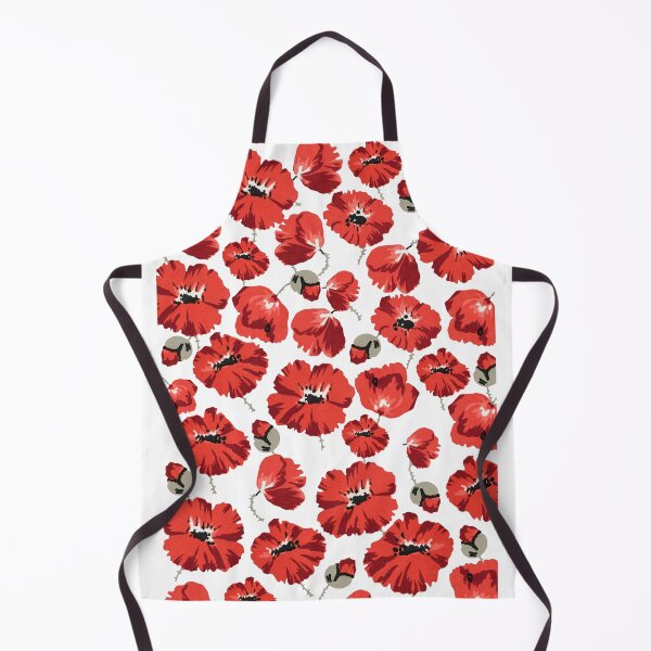 Item preview, Repeating Pattern - Poppies - White background designed and sold by Mary Evans Picture Library.