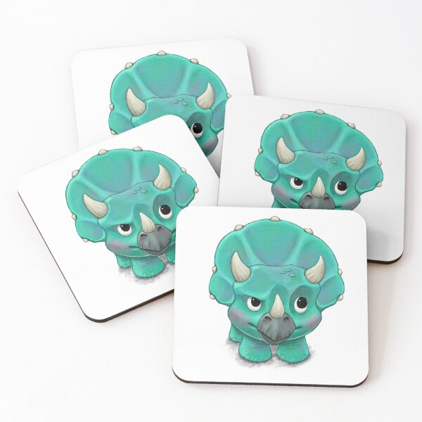 Item preview, cute triceratops dinosaur hand drawn cartoon designed and sold by LAID92.
