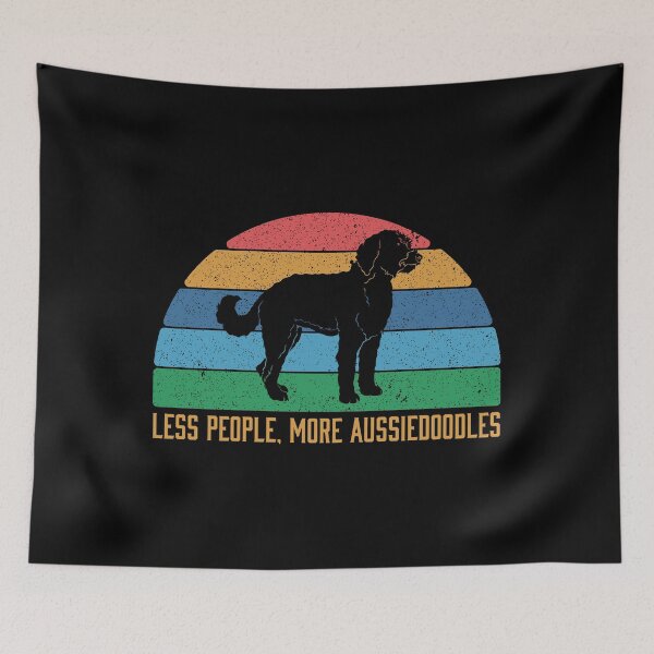 Item preview, Less People More Aussiedoodles Funny Dog Owner design designed and sold by jakehughes2015.