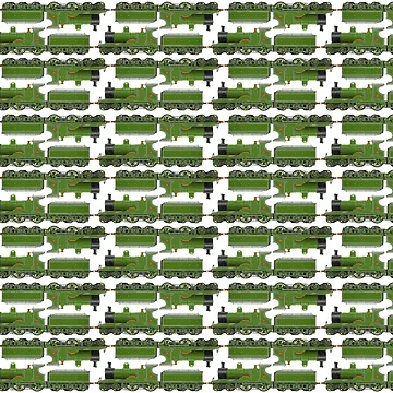 Artwork thumbnail, Repeating Pattern - Train / Steam Engine by Mary Evans Picture Library