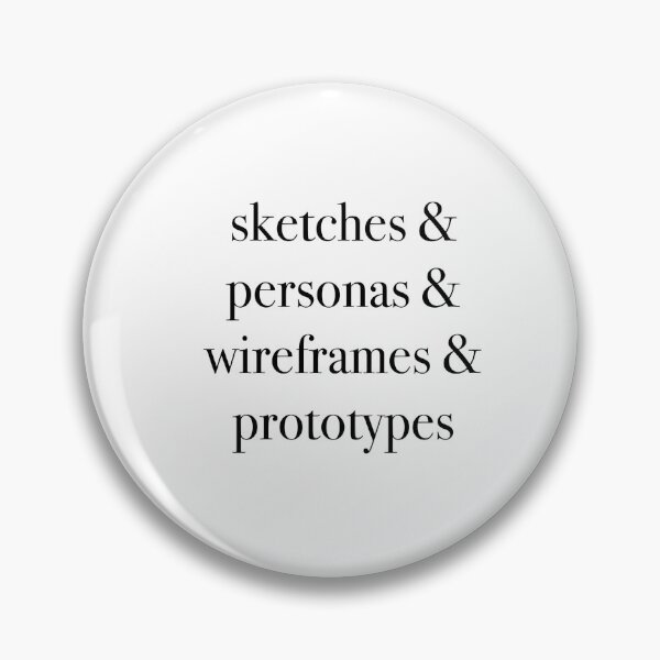 Item preview, Sketches, personas, wireframes, prototypes Designer sticker designed and sold by hamil120.