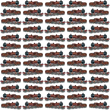 Artwork thumbnail, Repeating Pattern - Train / Steam Engine by Mary Evans Picture Library