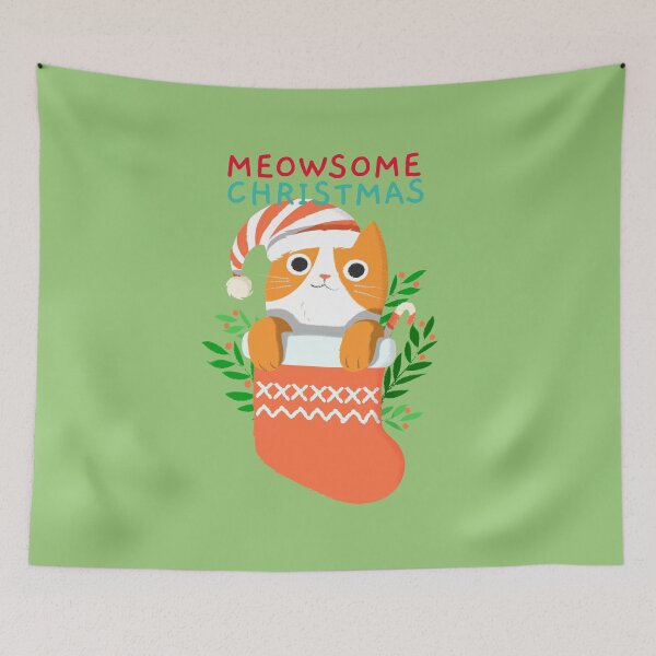 Item preview, Have a Meowsome Christmas- Awesome Merry Christmas Crazy Cat Lady designed and sold by EvaWolf.