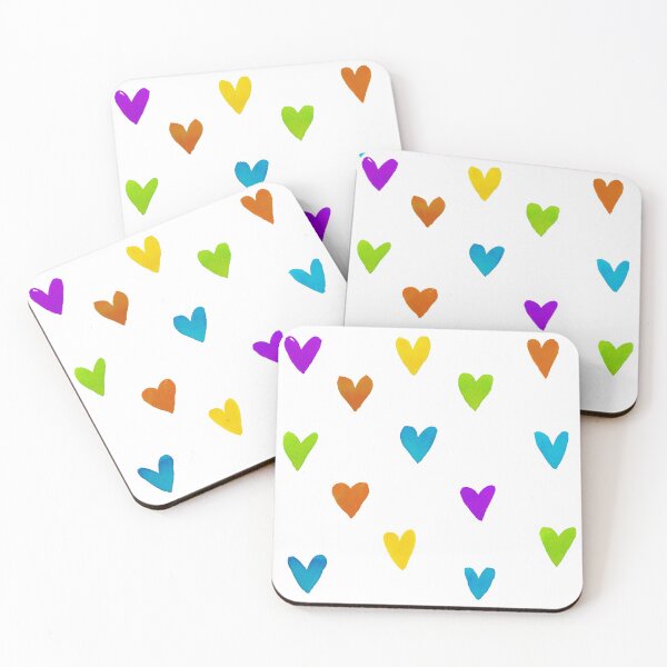 Item preview, Colorful hearts pattern designed and sold by Wabi Tabby.