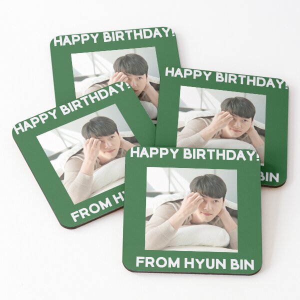 Item preview, Happy Birthday From Hyun Bin  designed and sold by kpopkdramamerch.