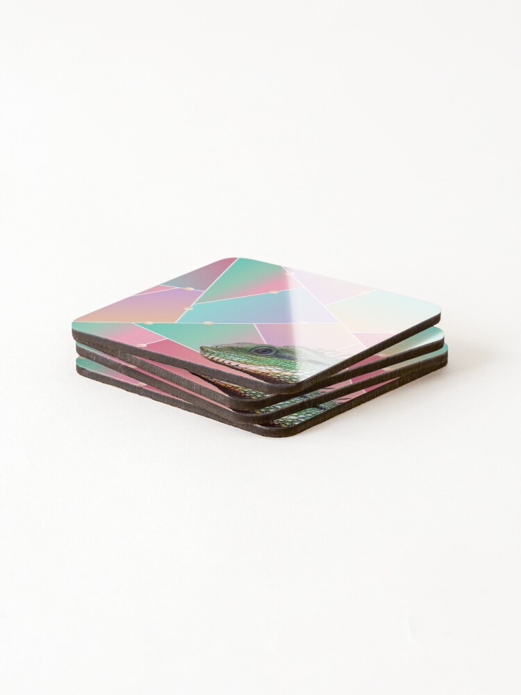 Alternate view of Geometric Pattern Chinese Water Dragon Coasters (Set of 4)