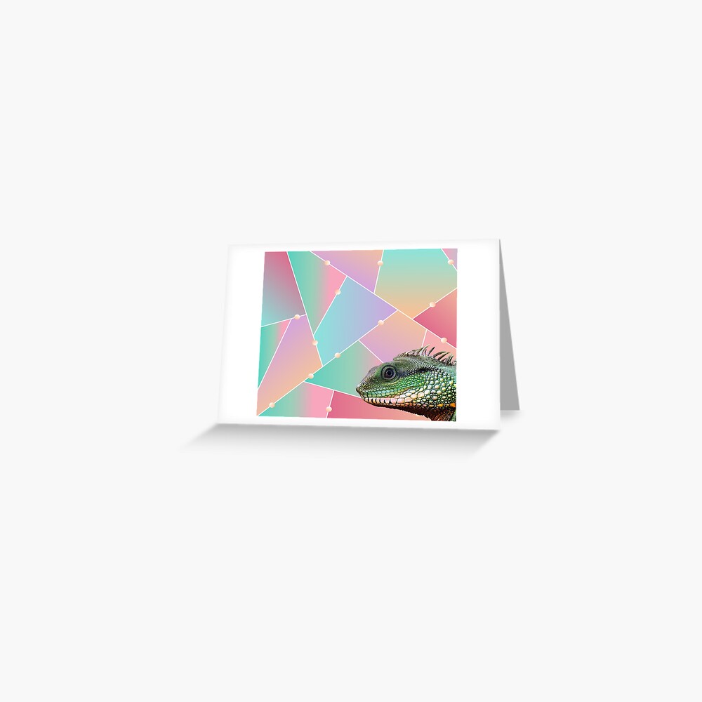 Geometric Pattern Chinese Water Dragon Greeting Card