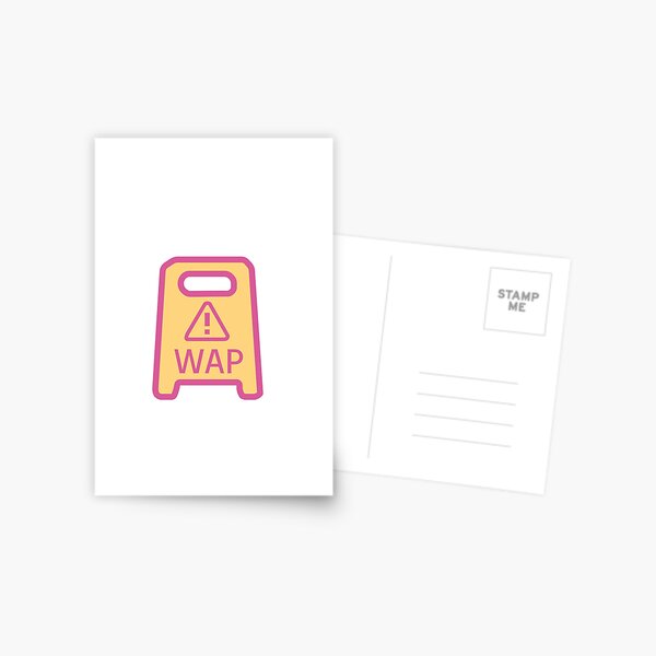 WAP Warning Sign Postcard