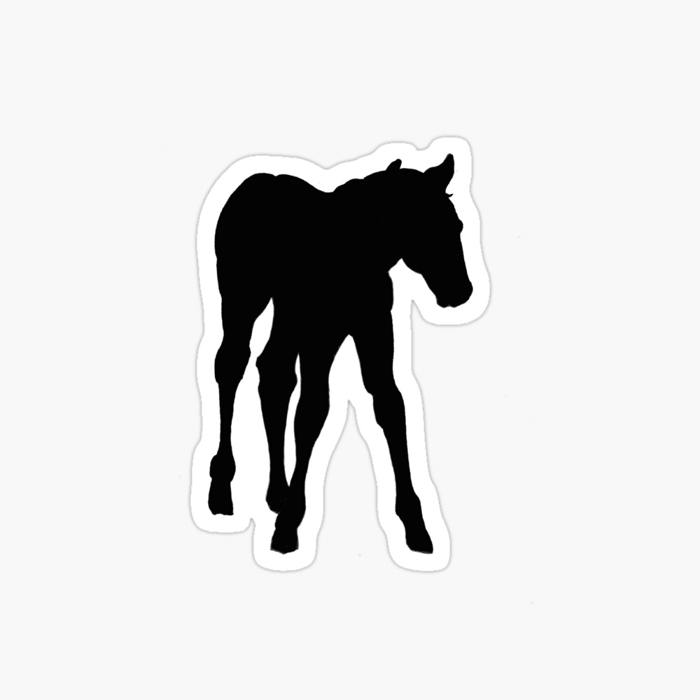 Sticker to car silhouette rider on horse expert Vector Image