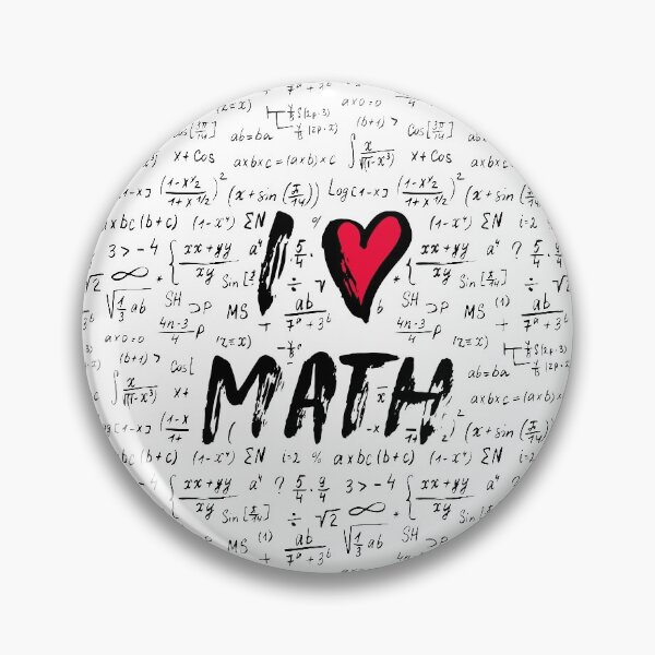 Vista previa del artículo con la obra «amo las matemáticas», diseñado y vendido por sPalandar.