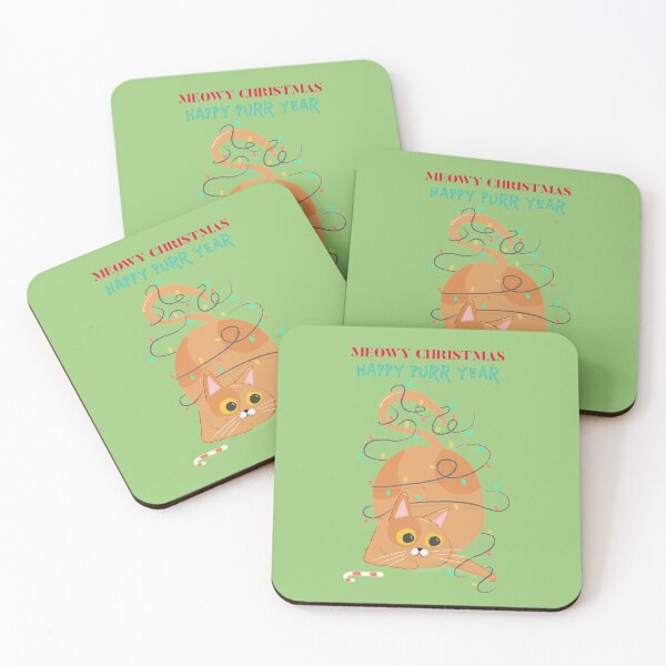 Item preview, Meowy Catmas and Happy Purr Year- Have Merry Christmas and Happy New Year  designed and sold by EvaWolf.