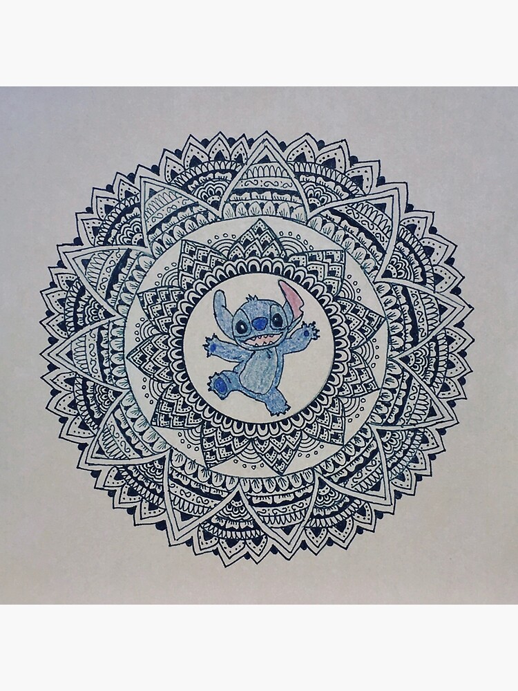 "Stitch Mandala Design" Sticker by diya-jindal | Redbubble