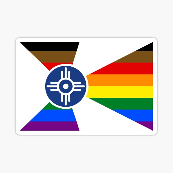 "Wichita POC Pride Flag" Sticker by monstateeth Redbubble