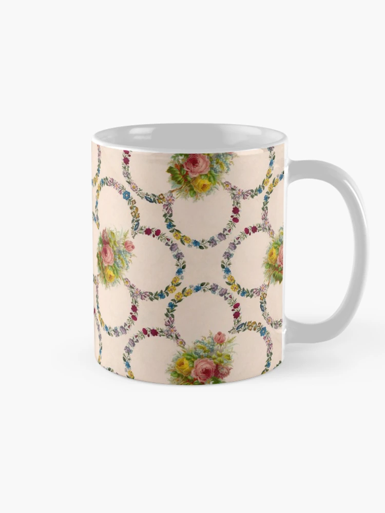 Thumbnail 3 of 6, Coffee Mug, Repeating Pattern - Roses designed and sold by Mary Evans Picture Library.