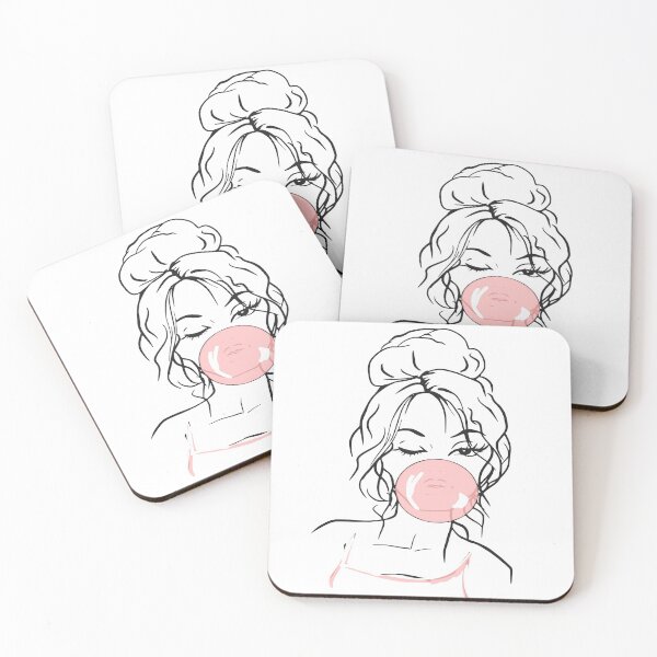Item preview, Messy Bun Bubble Gum Girl designed and sold by WisdomInspired.