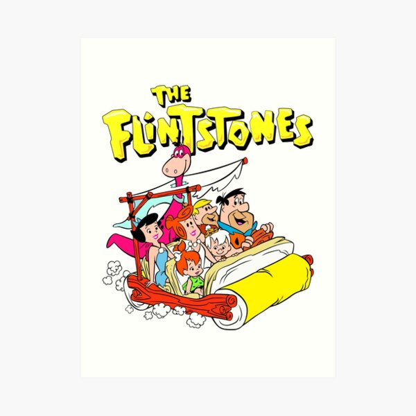 The Flintstones The Whole Gang Art Print