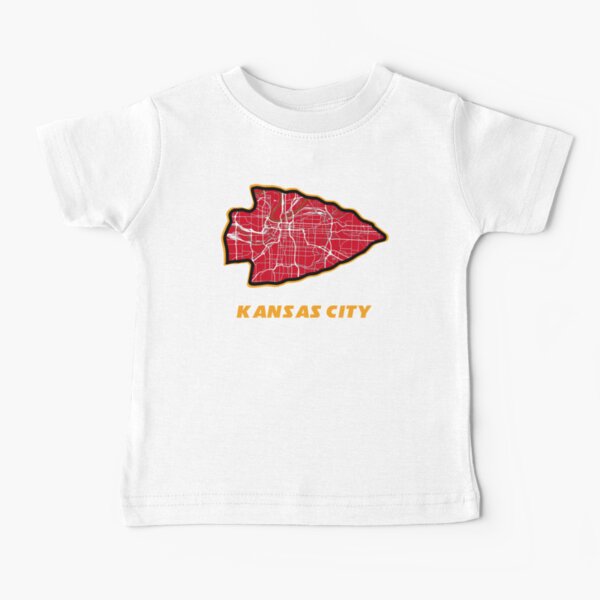 Cutest CHIEFS Fan Toddler Jersey Style T-shirt Red and White 