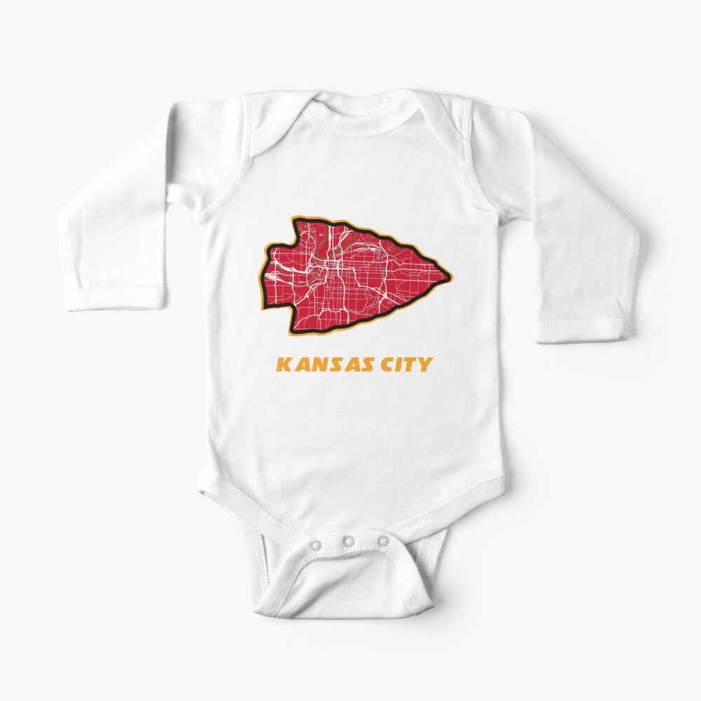 Kansas City Arrowhead Map in Chiefs Colors | Throw Blanket