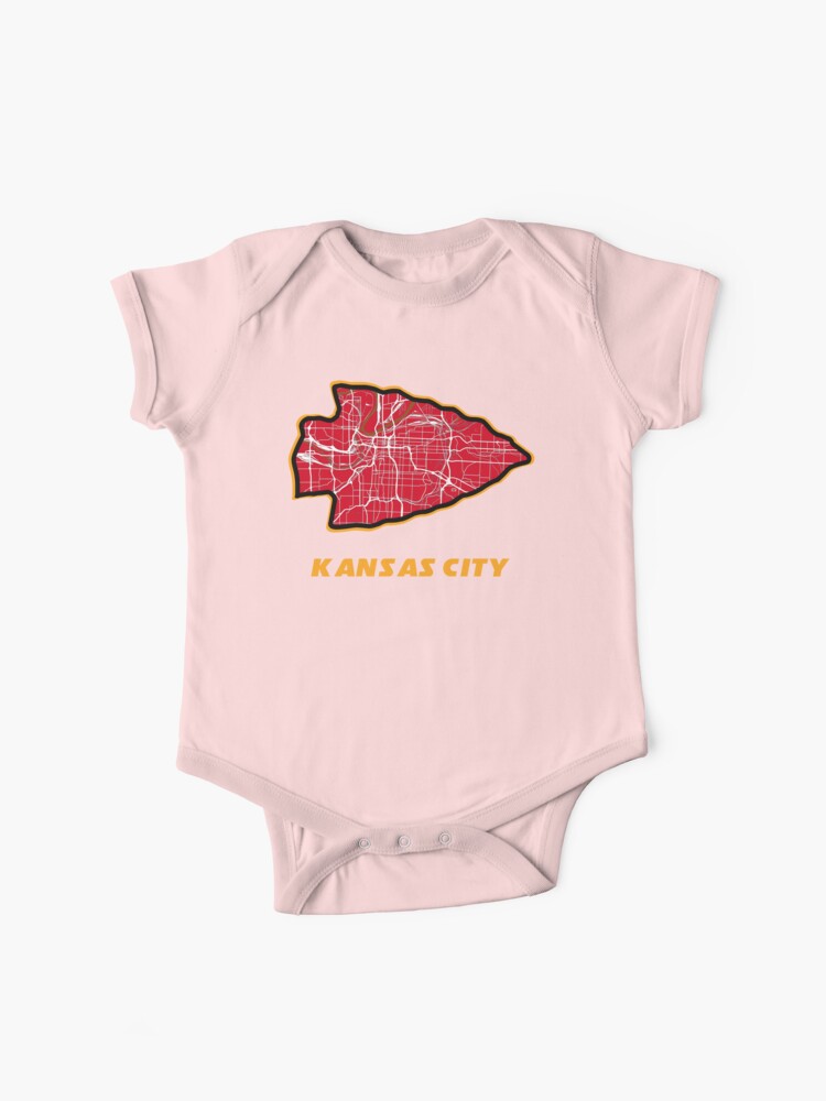 Kansas City Arrowhead Map in Chiefs Colors Baby One-Piece for Sale by  kelbyredux