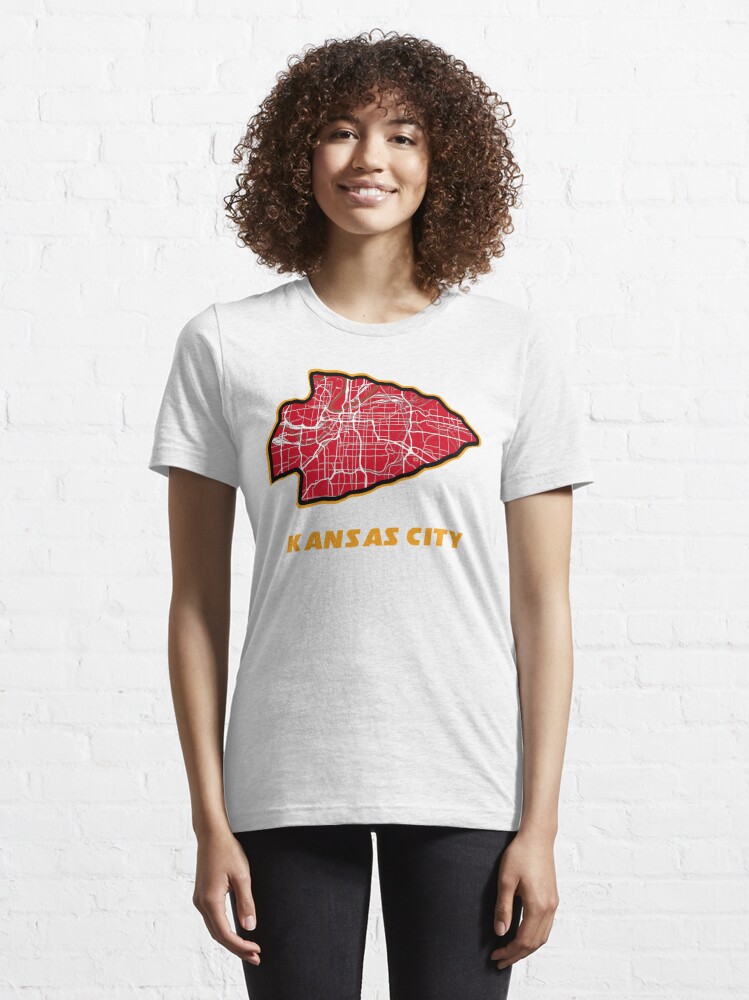 Kansas City Arrowhead Map in Chiefs Colors Kids T-Shirt for Sale by  kelbyredux