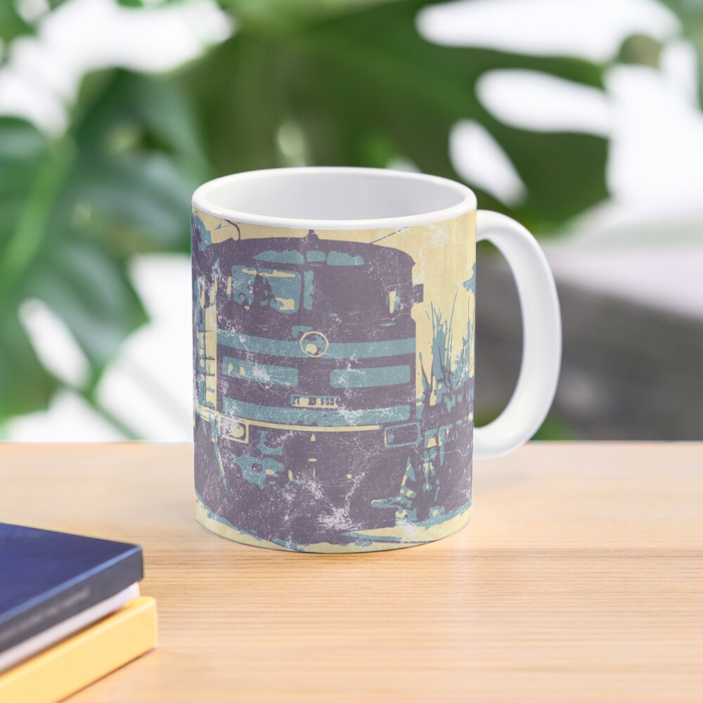 Three Colour Railway Train Mug