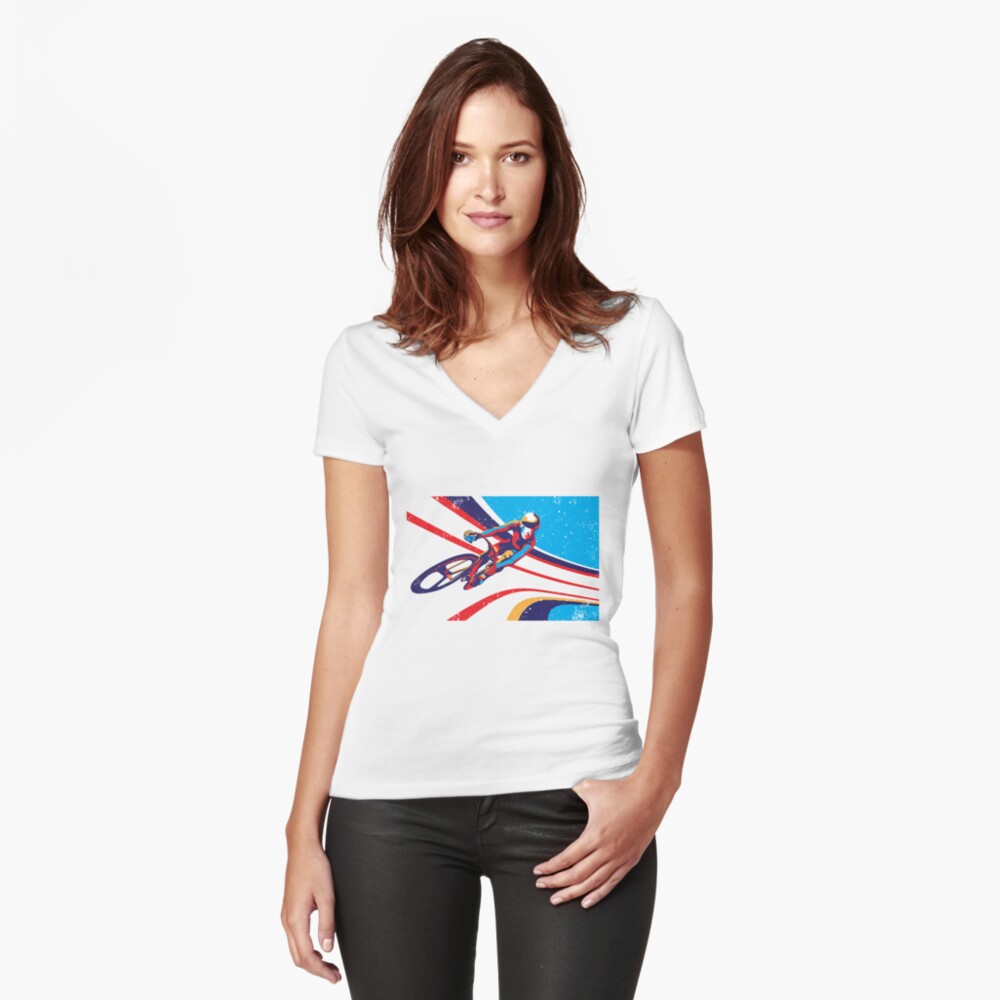 Item preview, Fitted V-Neck T-Shirt designed and sold by SFDesignstudio.