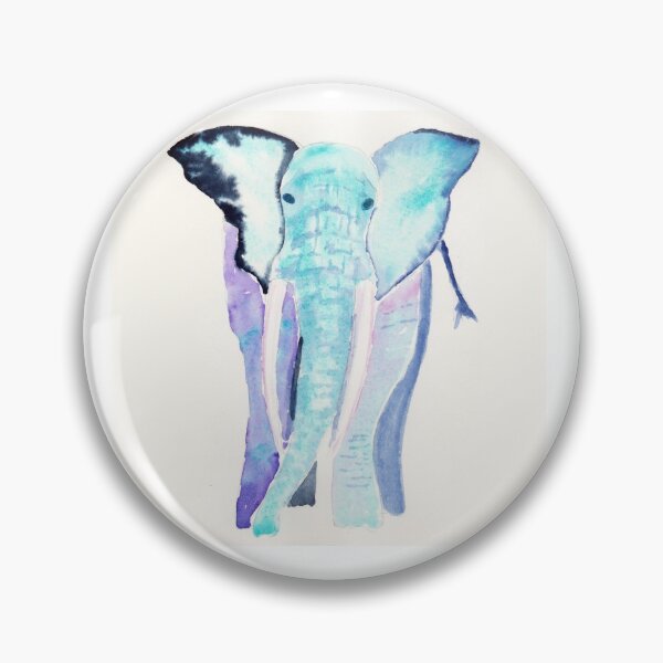 Item preview, Blue watercolor elephant designed and sold by pgorostiza.