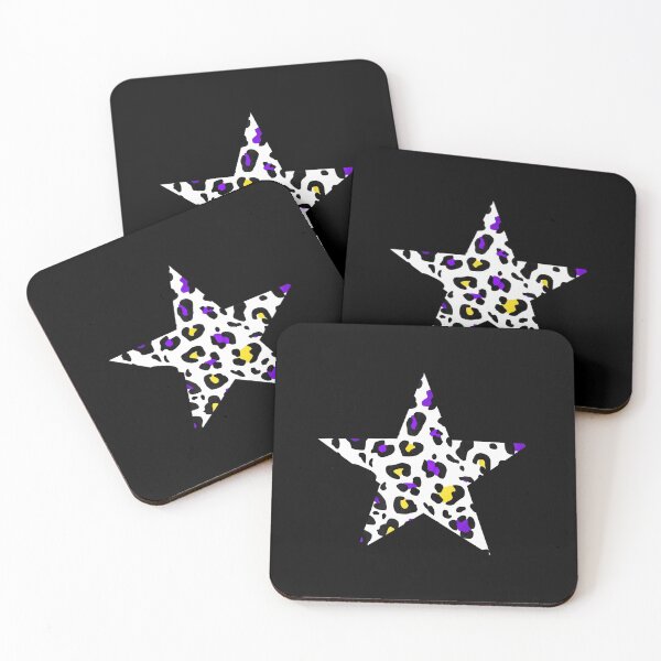 Item preview, Non Binary Pride Leopard Print Star designed and sold by Bumblefuzzies.