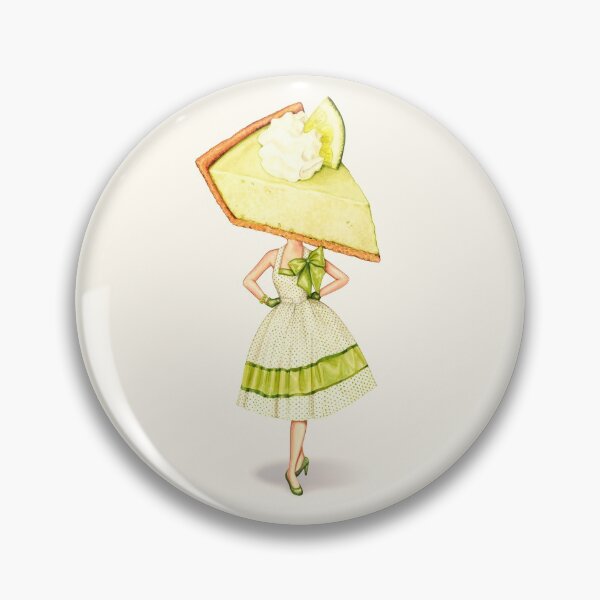 Item preview, Cake Head Pin-Up: Key Lime Pie designed and sold by Kelly  Gilleran.
