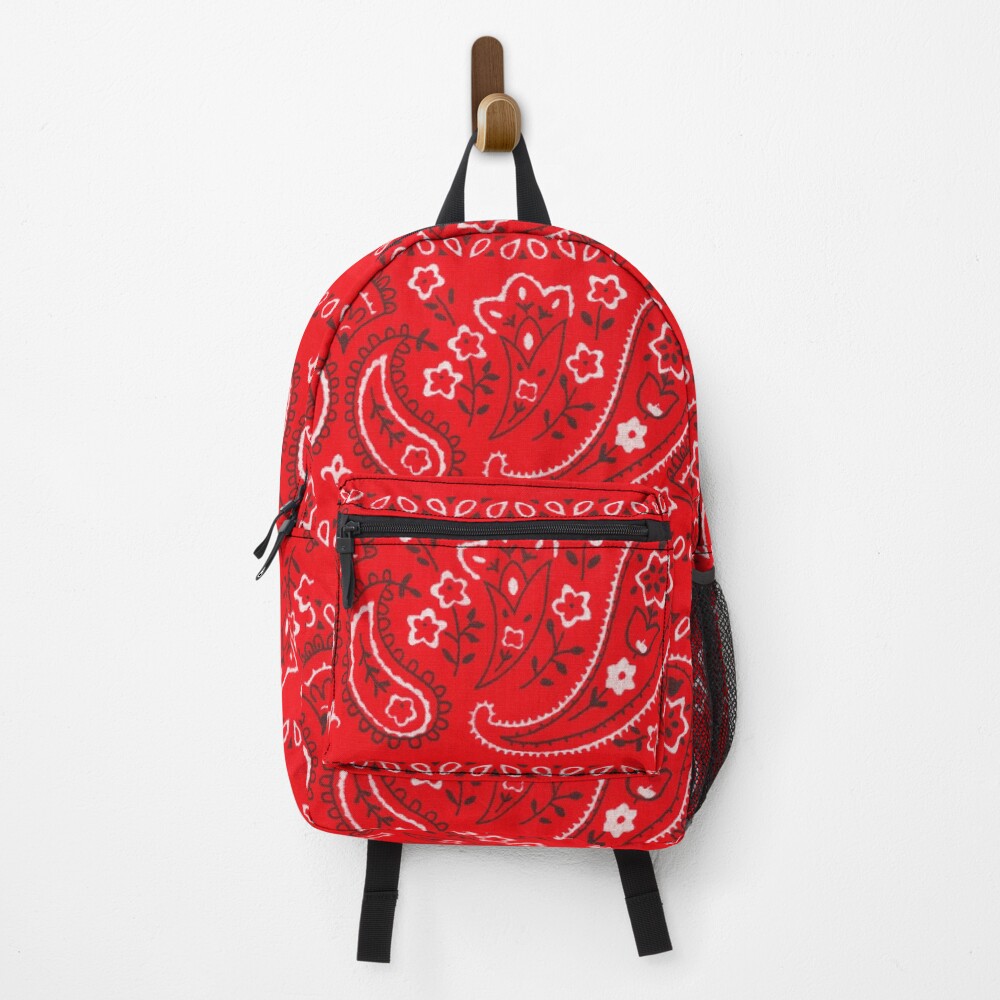 Red Bandana Pattern Backpack