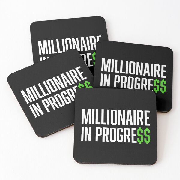 Item preview, Millionaire In Progress, Money Dollar Sign, White Green designed and sold by HustleLife.