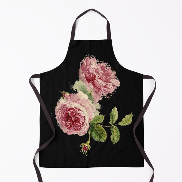Item preview, PINK ROSES, GREEN LEAVES IN BLACK Botanical Garden Floral designed and sold by BulganLumini.