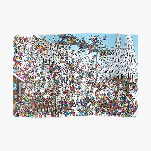 Skiing Stars Poster