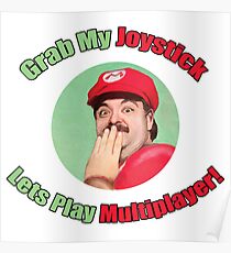 Grab My Joystick -- Sexy Super Mario Poster