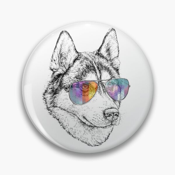 Item preview, Husky with Aviators designed and sold by Wellsprings.