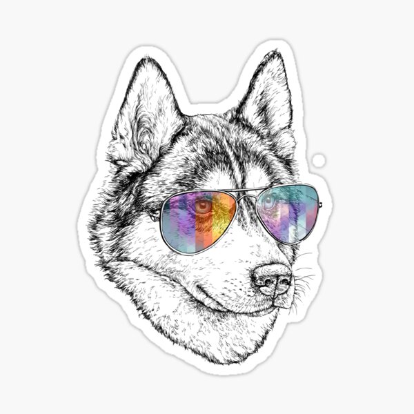 Item preview, Husky with Aviators designed and sold by Wellsprings.