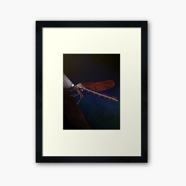 Dragonfly Spaceship Framed Art Print