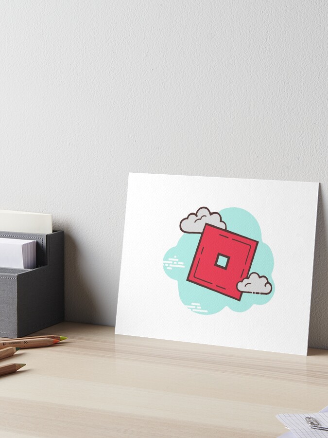 Roblox O Block Minimal Cartoon Cloud Graphic Art Board Print By Stinkpad Redbubble - roblox tiktok 3d style text mask by stinkpad redbubble