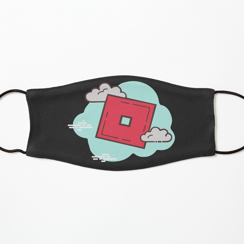 Roblox O Block Minimal Cartoon Cloud Graphic Mask By Stinkpad Redbubble - cloud roblox