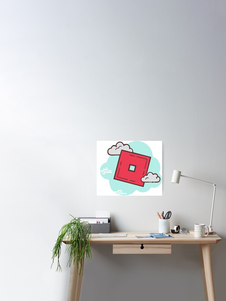 Roblox O Block Minimal Cartoon Cloud Graphic Poster By Stinkpad Redbubble - roblox 3d effect graphic wall vinyl sticker decal wall
