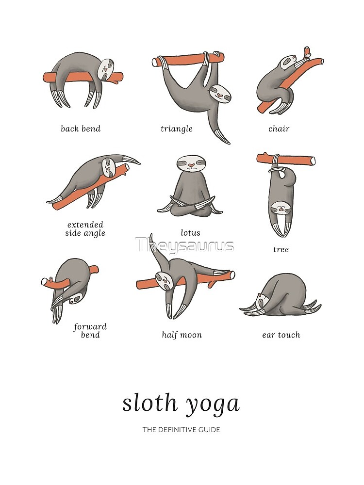 Artwork view, Sloth Yoga - The Definitive Guide designed and sold by Theysaurus