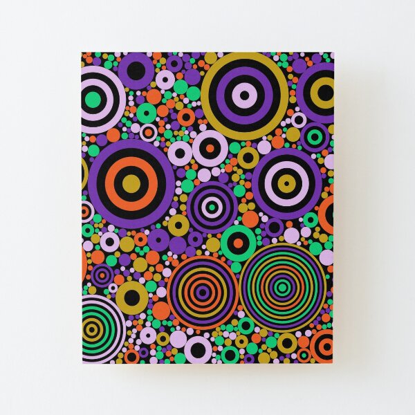 Flowering Certification (oranges, greens and purples) Wood Mounted Print