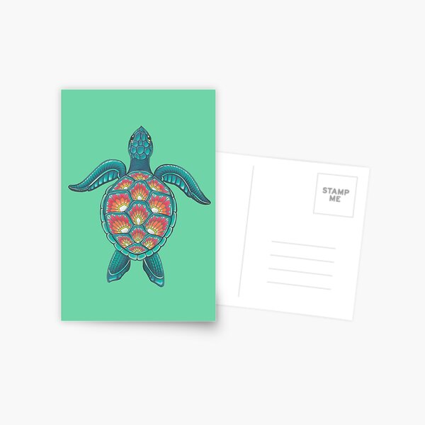 Mandala Turtle Postcard