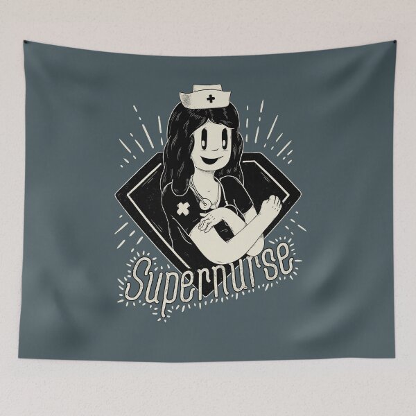 Item preview, Supernurse | Gift for Super Nurse Hero ICU Frontline Virus Covid19 Warriors Superhero in Scrubs Doctors MD Medical Staff NICU Coronabusters Volunteer | Reusable Facemask | Washable Face Cover designed and sold by Any Color Designs.