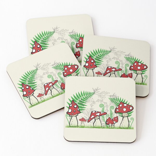 Item preview, Mushrooms and Ferns Forest Glade designed and sold by silvaris.